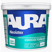 Краска износостойкая для стен и потолков "AURA NEOLATEX"(TR) 0,9л Краска износостойкая для стен и потолков "AURA NEOLATEX"(TR) 0,9л