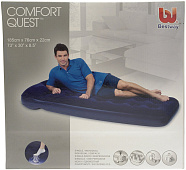  BESTWAY Матрас надувной 185х76х28см Pavillo Easy Inflate Bed (Single, Jr.Twin), встроенный ножной насос, запл д/ремонта арт.67223 Код246440 