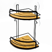  Полка угловая 2-ярусная бамбук 13071 