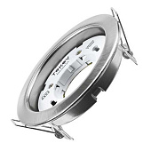  Светильник точечный встраиваемый GX53 круг хром матовый (d106Х34/монтажн d90) /TOKOV ELECTRIC 