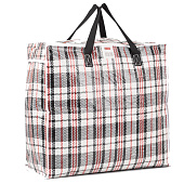 Сумка хозяйственная на молнии, 38 л, цвет белый/чёрный Сумка хозяйственная на молнии, 38 л, цвет белый/чёрный