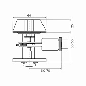 Замок врезной D1 ключ/вертушка АВ (бронза) МАРЛОК Замок врезной D1 ключ/вертушка АВ (бронза) МАРЛОК
