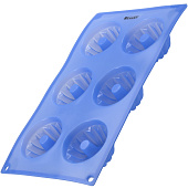 Форма для кексов (синяя) 6 ячеек фигурные 30х17,5х3,8см Linea Silicone 93-SI-FO-24 Форма для кексов (синяя) 6 ячеек фигурные 30х17,5х3,8см Linea Silicone 93-SI-FO-24