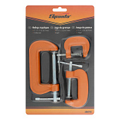 Струбцины G-образные, набор 3шт, 25-50-75мм, Sparta Струбцины G-образные, набор 3шт, 25-50-75мм, Sparta