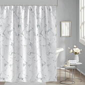  Штора для ванной Мрамор полиэстер 180х180см 12 колец мультиколор /104273 Delphinium 