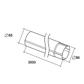 Труба водосточная 125/90 3м Optima, Белый Ral:9003 Труба водосточная 125/90 3м Optima, Белый Ral:9003