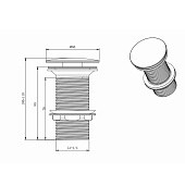 Донный клапан для раковины Push-open без перелива Черный матовый AQ6000MB Aquatek Донный клапан для раковины Push-open без перелива Черный матовый AQ6000MB Aquatek