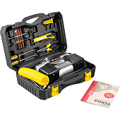 Компрессор металлический 60л/мин 2х поршневой с крокодилами SKYWAY СОЮЗ 10 АТМ , в кейсе Компрессор металлический 60л/мин 2х поршневой с крокодилами SKYWAY СОЮЗ 10 АТМ , в кейсе