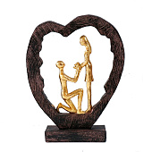 Сувенир полистоун Влюблённые в сердце - признание в любви, золото, 16х6х20 см, 9759351 Сувенир полистоун Влюблённые в сердце - признание в любви, золото, 16х6х20 см, 9759351
