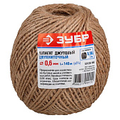 Шпагат джутовый, L 140 м, 2-ниточный, 1120 текс, 12 кгс, ЗУБР 