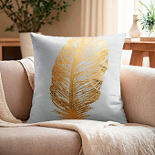 Наволочка 42х42 декоративная Этель Перо велюр, 4370137 Наволочка 42х42 декоративная Этель Перо велюр, 4370137