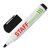 Маркер стираемый черный для белой доски STAFF Manager WBM-491, 5 мм, с клипом, 151491 Маркер стираемый черный для белой доски STAFF Manager WBM-491, 5 мм, с клипом, 151491
