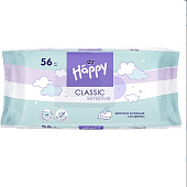  Влажные салфетки детские Bella Baby Happy classic sensitive 56 шт. Арт.BB-062-WS56-007 