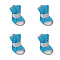  Ботинки для собак Комфорт дышащие, размер 2 (4,5 х 3,8 см), синие 9380892 