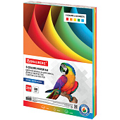  Бумага А4 цветная BRAUBERG, 80г/м, 250 л, (5цв.х50л), интенсив, для офисной техники, 112464 