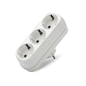 Разветвитель 3гн с/з плоский 16А "У" А303 Разветвитель 3гн с/з плоский 16А "У" А303