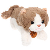 Мягкая игрушка Кошечка Мау, 30 см, бело-коричневая, 550-0758 Мягкая игрушка Кошечка Мау, 30 см, бело-коричневая, 550-0758