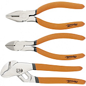 Набор губцевого инструмента из 3-х предметов №2 (плоскогубцы, бокорезы, клещи перестав.)// Sparta Набор губцевого инструмента из 3-х предметов №2 (плоскогубцы, бокорезы, клещи перестав.)// Sparta