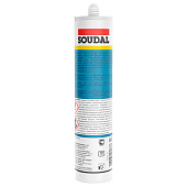 Герметик сильконовый нейтральный белый Soudal Силируб 2F 300мл.