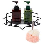 Полка настенная 1-ярусная угловая черная сталь Grid GRICC1BM44 Milardo Полка настенная 1-ярусная угловая черная сталь Grid GRICC1BM44 Milardo