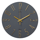 Часы настенные d=30см, корпус серый+золото "Классика" Рубин 3010-007 Часы настенные d=30см, корпус серый+золото "Классика" Рубин 3010-007