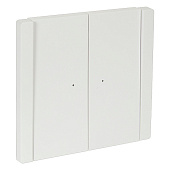  Выключатель встраиваемый 2 клавиши, цвет белый, с подсветкой, IEK FORTE&PIANO 