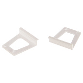  Ручка малая трапецевидная, 28х30 мм, пластик, белый (2 шт) - пакет Tech-Krep 