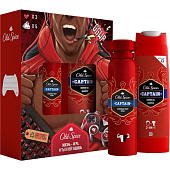  Подарочный набор OLD SPICE Аэрозольный дезодорант Captain 150мл+ Гель для душа 2в1 Captain 250мл 