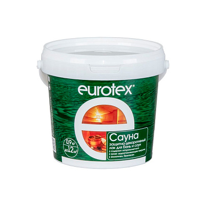  Лак для бань и саун Eurotex-Сауна 0,9кг 