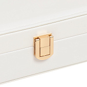  Шкатулка для украшений Матовая гладь. Прямоугольная, 16х11,5х5,5 см, белый, 9743494 