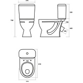 Унитаз-компакт Стандарт стандарт к/в с арматурой и сиденьем Sanita Унитаз-компакт Стандарт стандарт к/в с арматурой и сиденьем Sanita