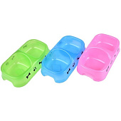 Миска д/животных двойная 14х13х5см арт.10920-1123 Код267376 Миска д/животных двойная 14х13х5см арт.10920-1123 Код267376