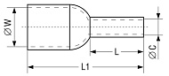  Наконечник-гильза изол. НШвИ 1.0-8 (уп.100шт) Navigator/17333 