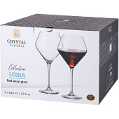  Набор бокалов для красного вина Crystal Bohemia  Loxia 610мл (6шт) БСС0299 
