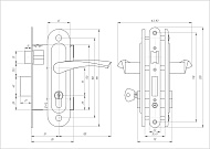 Замок врезной с ручкой ЗВ4-3.08 (ЗВ4-1.55) серебро Птимаш Замок врезной с ручкой ЗВ4-3.08 (ЗВ4-1.55) серебро Птимаш