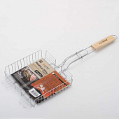 Решетка-гриль глубокая 1-2.SALE 22х22х5см /дл.58см (3.5/2.0/1.5мм), хром.сталь/дер. 845920 Решетка-гриль глубокая 1-2.SALE 22х22х5см /дл.58см (3.5/2.0/1.5мм), хром.сталь/дер. 845920