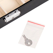  Шкатулка для украшений кожзам Чёрная матовая 6,5х12,6х21 см 9534850 