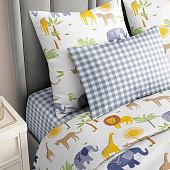 Комплект постельного белья Limpopo, детский, наволочка 70х70 см, поплин, 7781551 Комплект постельного белья Limpopo, детский, наволочка 70х70 см, поплин, 7781551