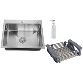  Набор 3 в 1 кухонная мойка+ корзина раздвижная+ дозатор врезной MR-6050 РМС 