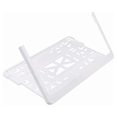  Рамка для номера 290х170 ГОСТ пластик, с защелкой, белая (без надписи) SKYWAY 1шт 