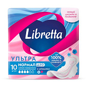  Гигиенические прокладки Libretta Ультра нормал део с мягк. поверх. 10шт. 