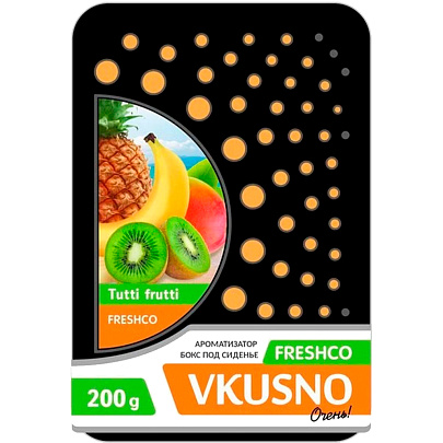  Ароматизатор под сиденье Freshco VKUSNO Тутти-фрутти 