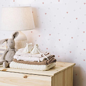 Обои 1.06х10м Romarta арт.106-102-33 Сердечки на белом /Moda Interio   Обои 1.06х10м Romarta арт.106-102-33 Сердечки на белом /Moda Interio