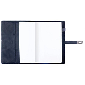  Ежедневник недатированный А5 152х220мм BRAUBERG Sirius, под кожу, застёжка, 160л, черный, 116213 