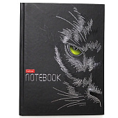  Бизнес-блокнот А5  80л блок клетка 5-ти цв. тв. обл. матов.лам. 3D фольга 3D лак Black Cat (20) /80ББ5лофлВ1_30991/ 