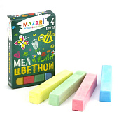 Мелки цветные 4шт. MAZARI КК (45) /M-9003/ Мелки цветные 4шт. MAZARI КК (45) /M-9003/