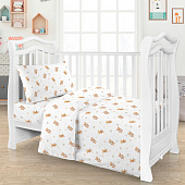 Комплект постельного белья детский Mariya DeLuxe П-КПБ-Ясли-р Мишутка+Жирафик 500134/1 