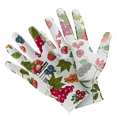  Перчатки садовые, размер M (8), полиэстер, полиуретановое покрытие, разноцвет. 5 разных микс цветов №2, Fiberon 