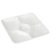 Менажница 4-х секционная со шпажками"Naturel" 20х20х9см фарфор 380040 Менажница 4-х секционная со шпажками"Naturel" 20х20х9см фарфор 380040