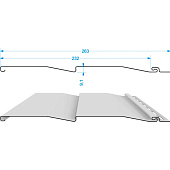 Сайдинг Docke STANDARD Корабельный брус, Банан 3000х230мм Сайдинг Docke STANDARD Корабельный брус, Банан 3000х230мм